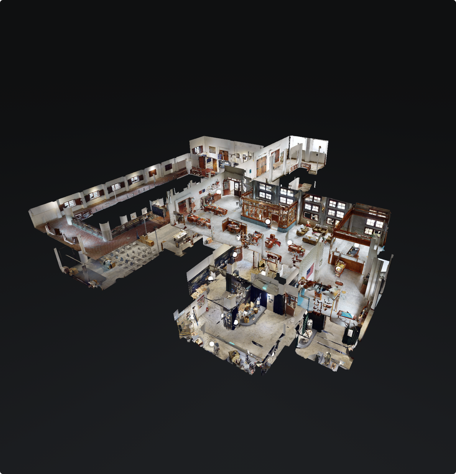Real-life exhibition room production