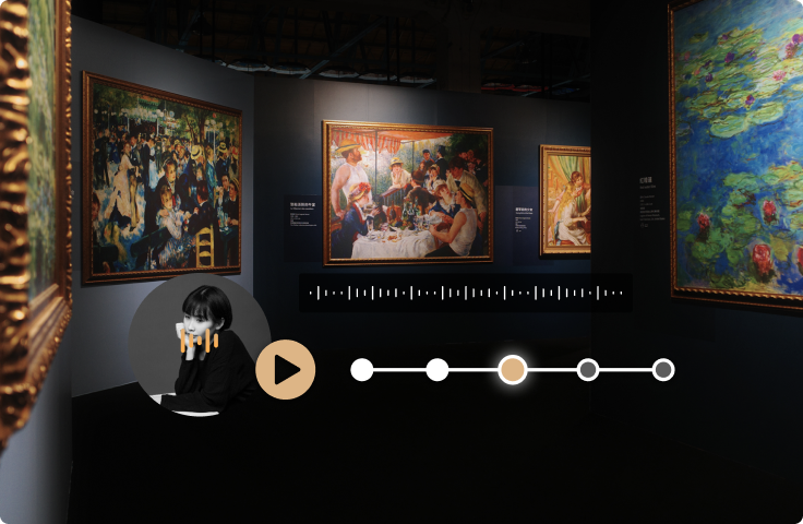 Listen to a story-like guided tour experience